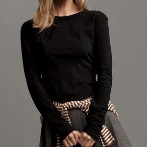 Pilcro by Anthropologie seamed long sleeve top. NEW!